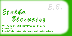 etelka bleiveisz business card